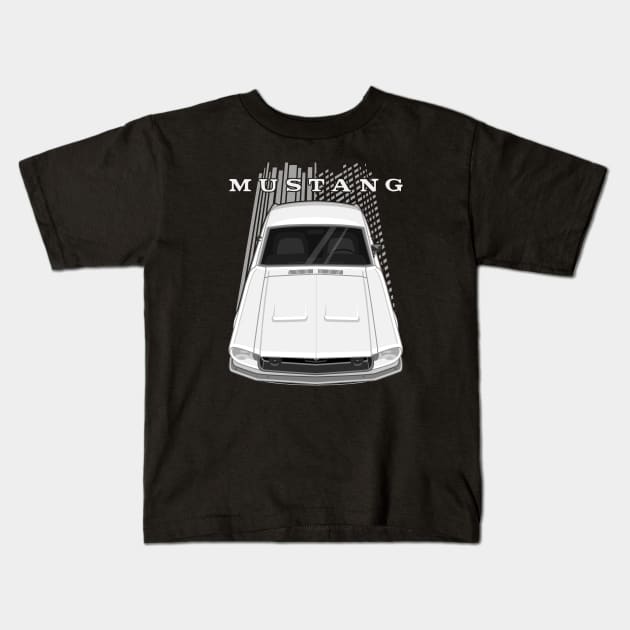 Ford Mustang Fastback 1968 - White Kids T-Shirt by V8social
